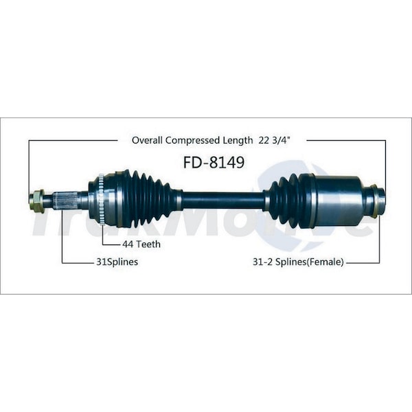 Surtrack Axle Cv Axle Shaft, Fd-8149 FD-8149 - main